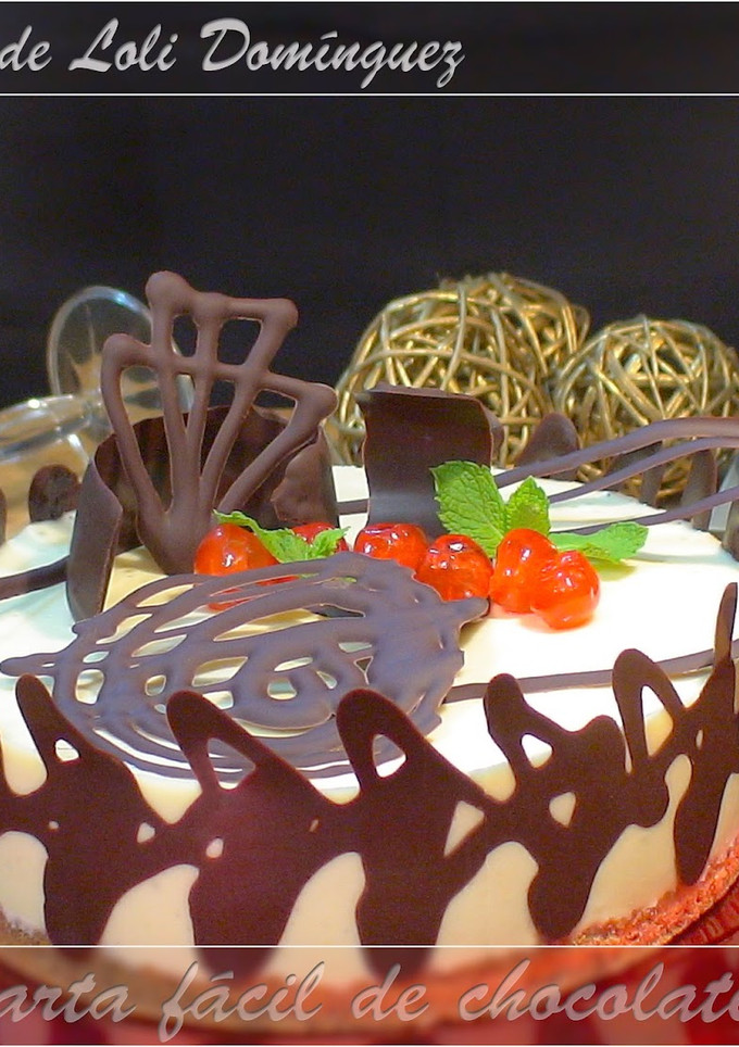 Una foto de Tarta fácil de chocolate blanco