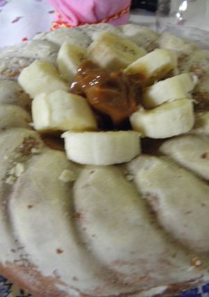 Una foto de Budín de banana y dulce de leche para la hora del té