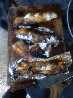 Una foto de Asado al fuego de linyera