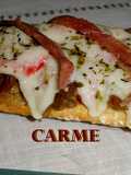 Pizzapan de escalibada con anchoas