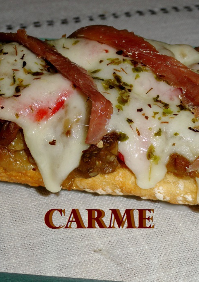 Una foto de Pizzapan de escalibada con anchoas