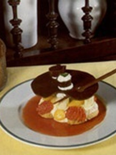 Una foto de Fruta del tiempo con chocolate
