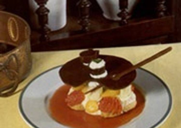 Fruta del tiempo con chocolate