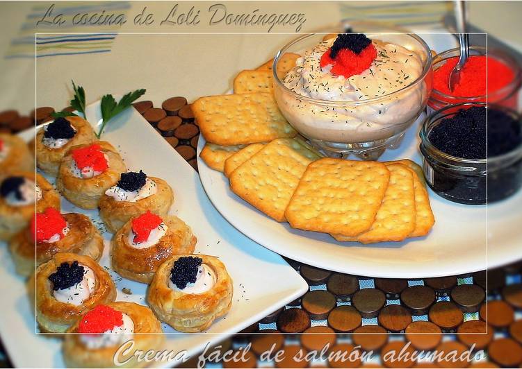 Crema fácil de salmón ahumado