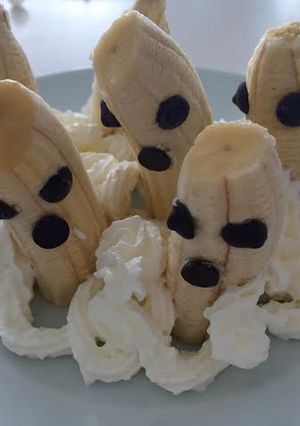 Una foto de Plátanos de fantasma para Halloween