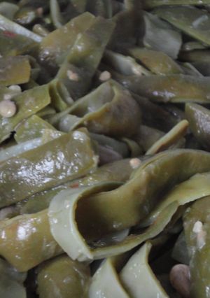 Una foto de Judías salteadas con ajo y jengibre