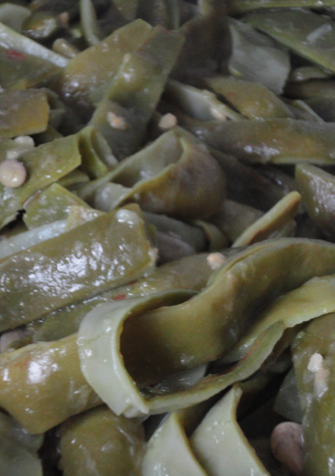 Una foto de Judías salteadas con ajo y jengibre