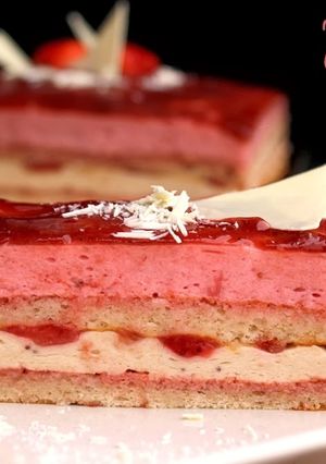 Una foto de Tarta paraíso de fresa
