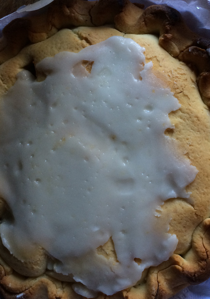 Una foto de Tarta de manzana verde