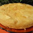 Tarta de manzana invertida con crema de leche