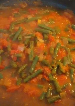 Una foto de Ejotes entomatados