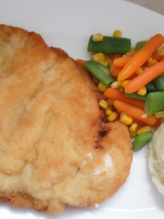 Una foto de Pechuga de pollo a la villeroy
