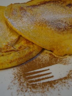 Una foto de Tortitas de puré de calabaza