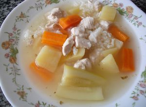 Una foto de Caldo de pollo