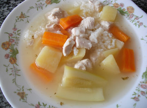 Una foto de Caldo de pollo