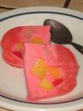 Postre de gelatina y frutas