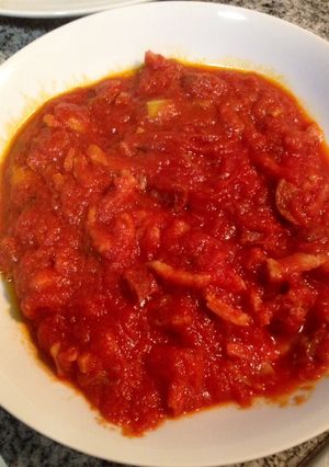 Una foto de Salsa de tomate y bacon
