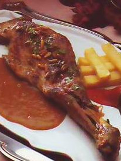 Una foto de Pata de cabrito al horno