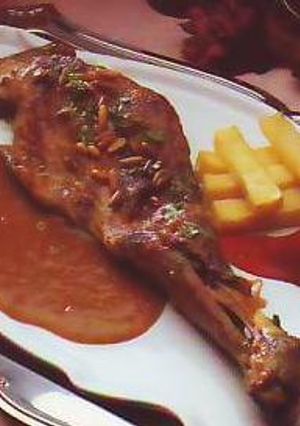 Una foto de Pata de cabrito al horno