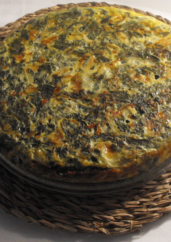 Una foto de Tortilla de acelgas a la menta