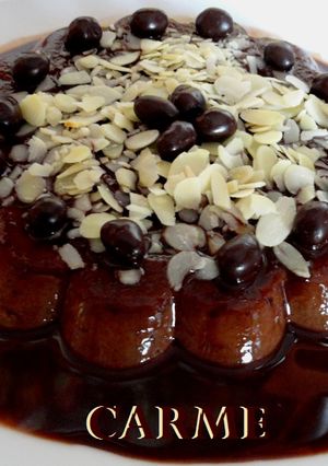 Una foto de Flan de chocolate sin gluten
