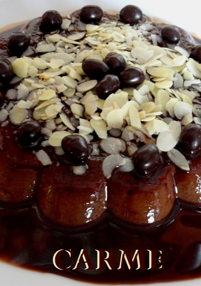 Una foto de Flan de chocolate sin gluten