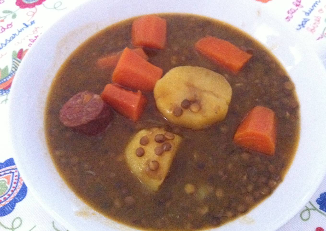 Lentejas con chorizo y patata