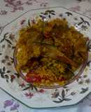 Arroz con costillejas y pimientos de piquillo