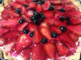 Tarta de frutillas y queso