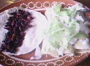 Una foto de Tacos de chapulines