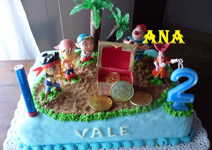  Torta cumpleaños Yake y los piratas Receta de GRINGA