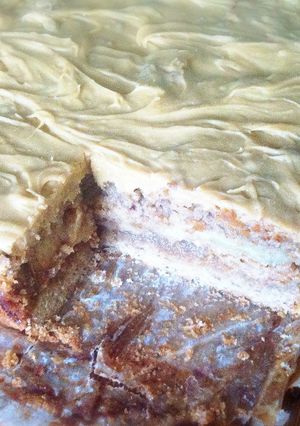 Una foto de Tarta de manzana con dulce de leche