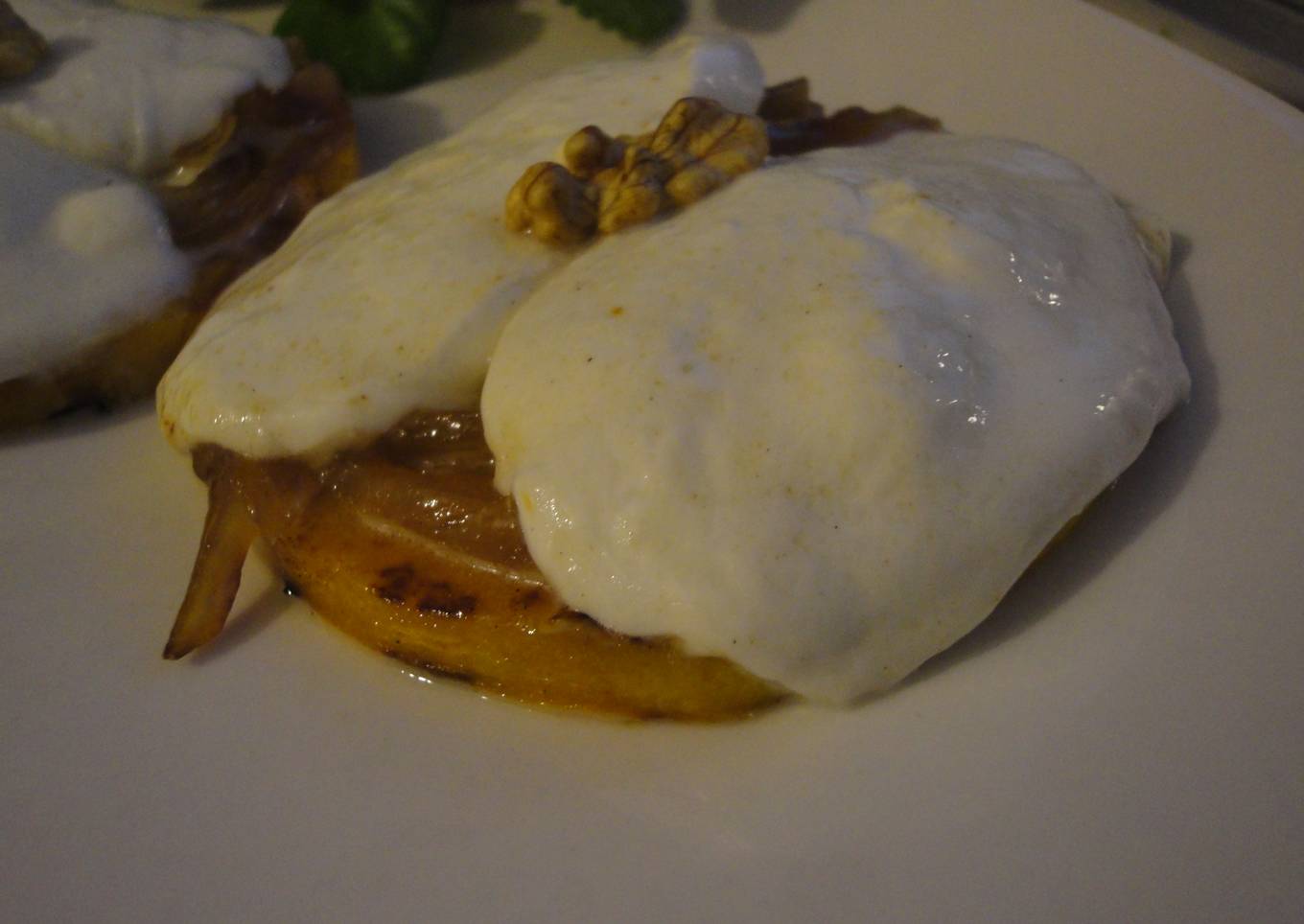 Calabaza a la plancha con mozzarella fresca