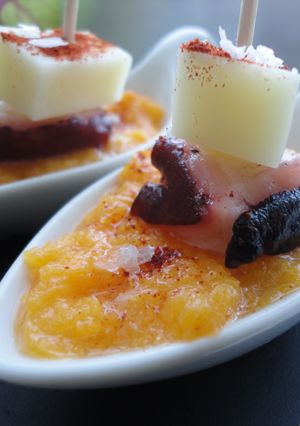 Una foto de Cucharilla de pulpo con calabaza