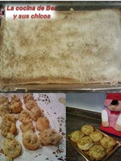 Una foto de Coca de mollitas (masa de hojaldre)