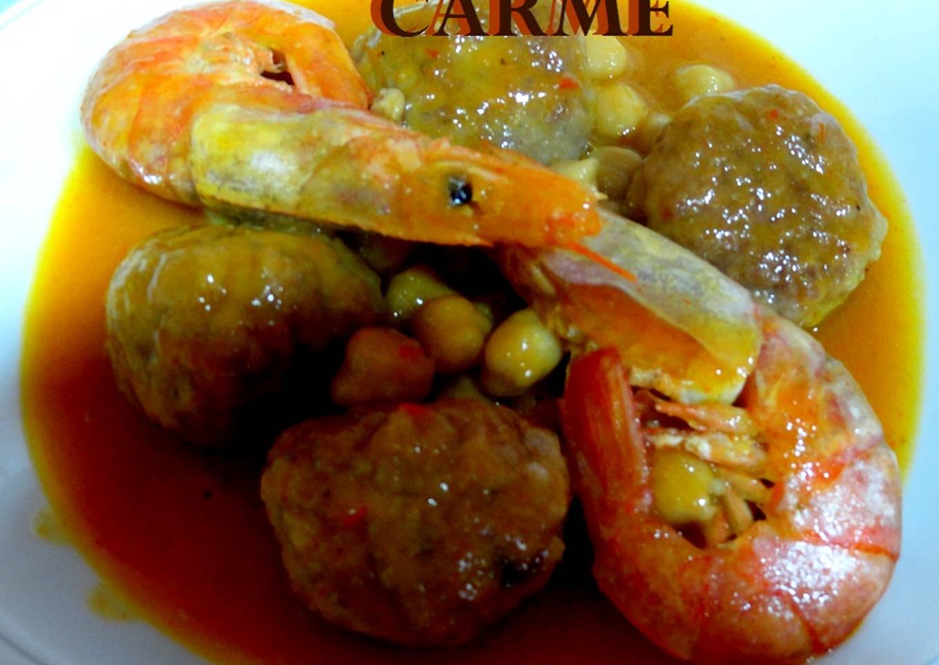 Albóndigas con gambas