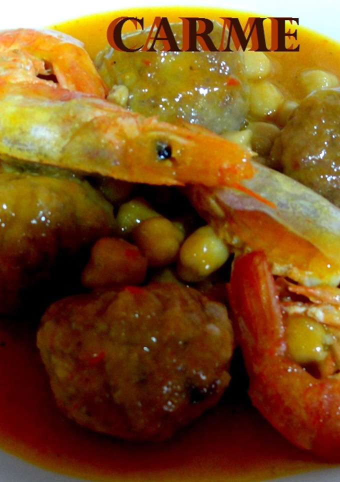 Una foto de Albóndigas con gambas
