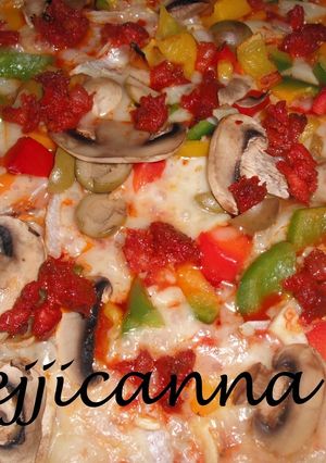 Una foto de Pizza vegetariana