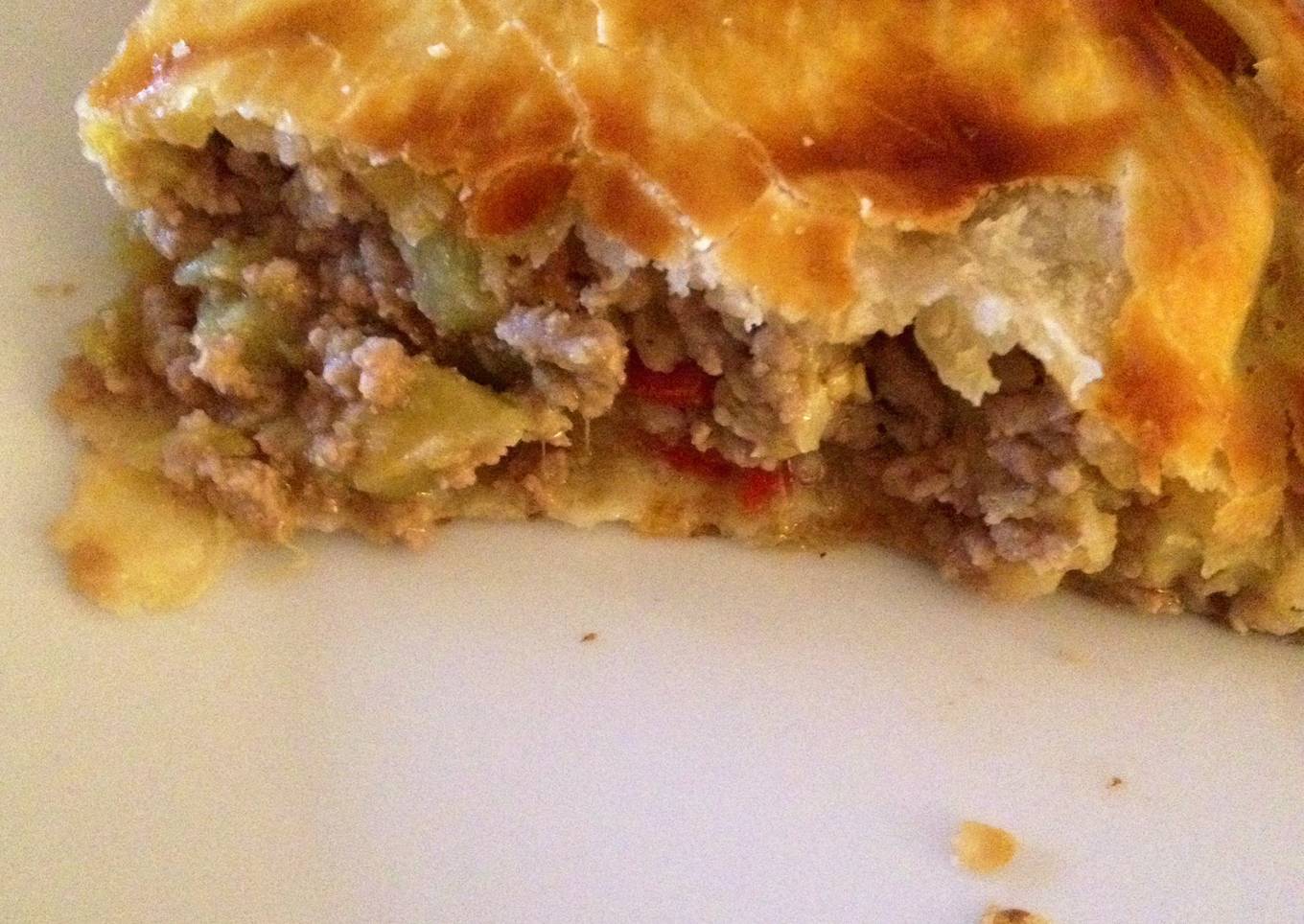 Pastel de carne picada y verdura