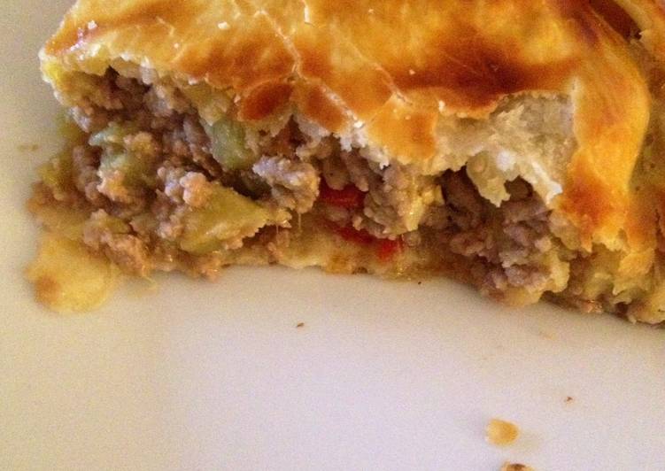 Pastel de carne picada y verdura