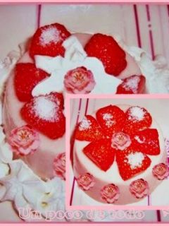 Una foto de Budín de fresas
