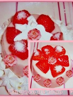 Una foto de Budín de fresas