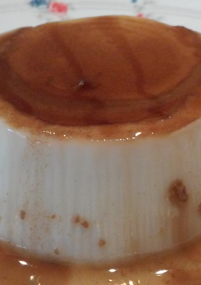 Una foto de Flan de queso