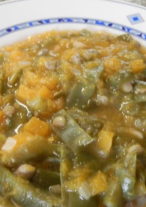 Una foto de Judías verdes con calabaza