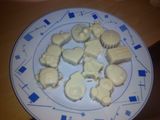 Bombones de chocolate blanco con sorpresa