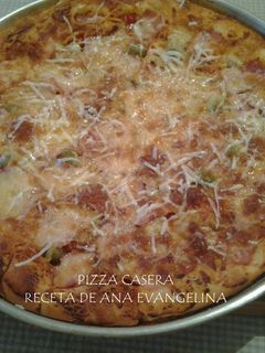 Una foto de Rica pizza casera