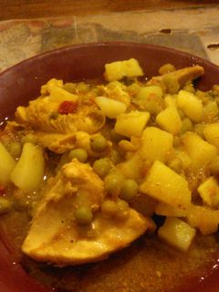 Una foto de Guiso de pollo al curry