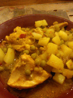 Una foto de Guiso de pollo al curry
