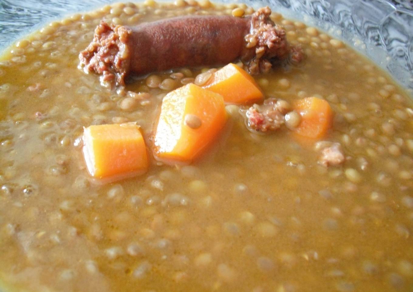 Lentejas con chorizo  de la abuela