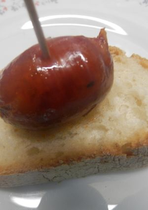 Una foto de Pintxo de chorizos al vino